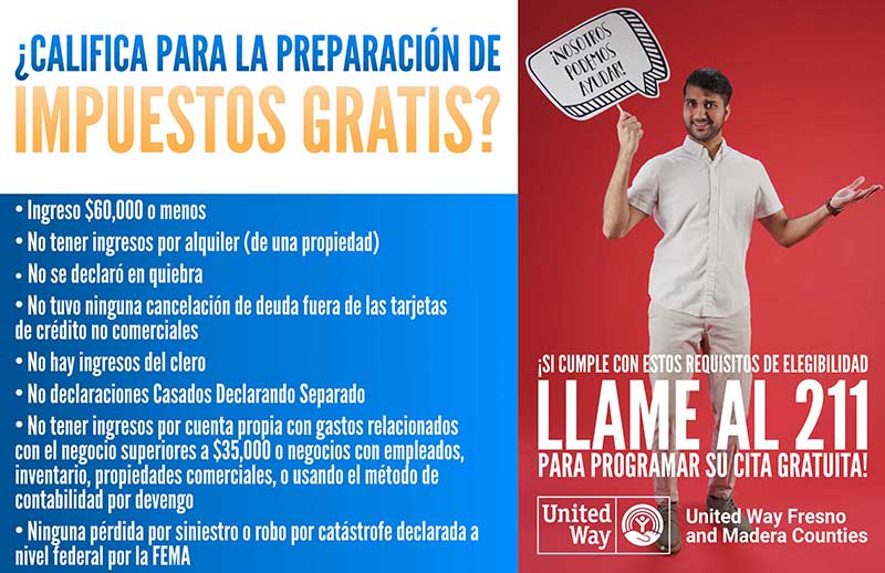 Free Tax Preparation United Way Fresno and Madera Counties